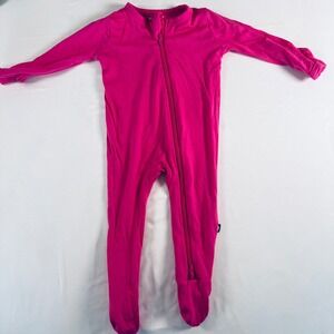 Kyte Baby Bamboo Double Zippered Footie Magenta Pink Sleeper 0-3 Months CA58882